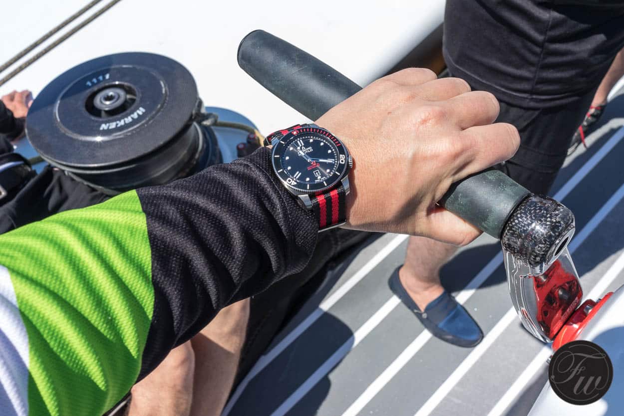 Anonimo Nautilo presentation aboard SFS VOR70 racing yacht