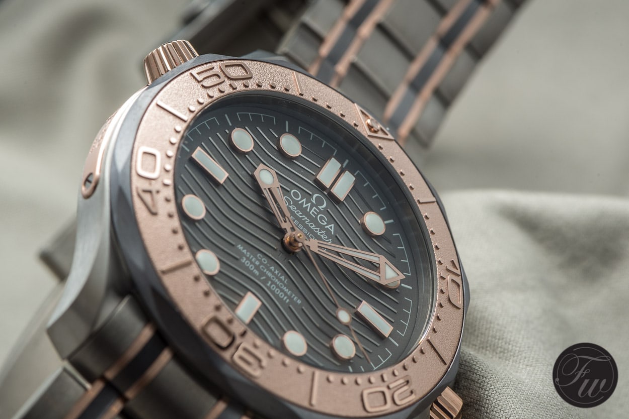 omega seamaster 300 titanium sedna gold