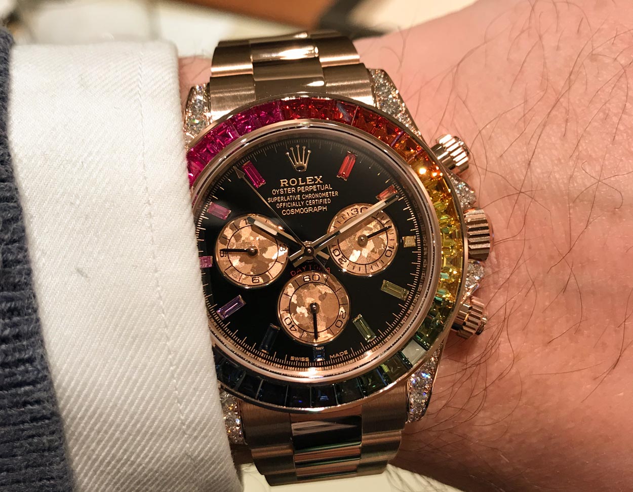 multi coloured rolex