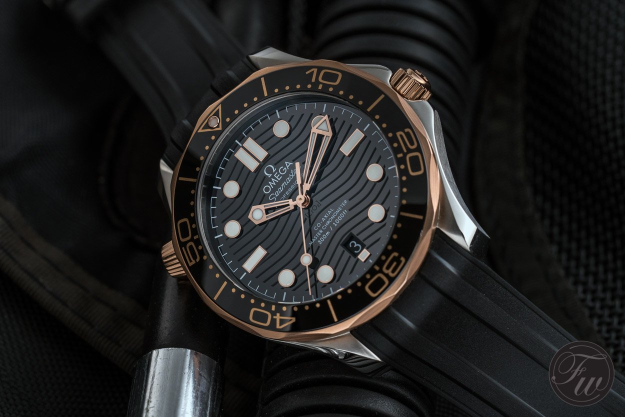 omega seamaster 300 black and gold