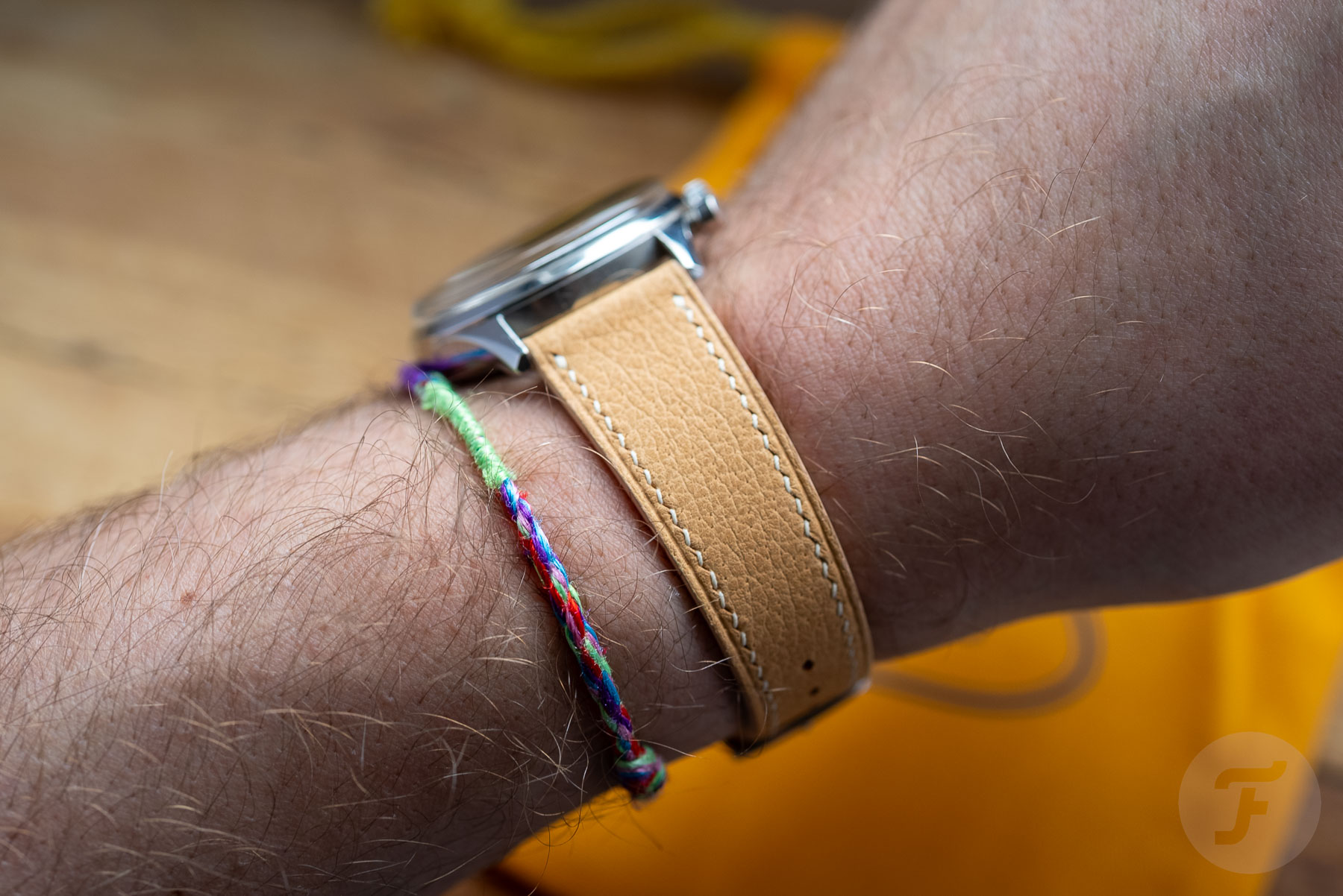 Atelier Yang Pigskin Watch Strap on wrist
