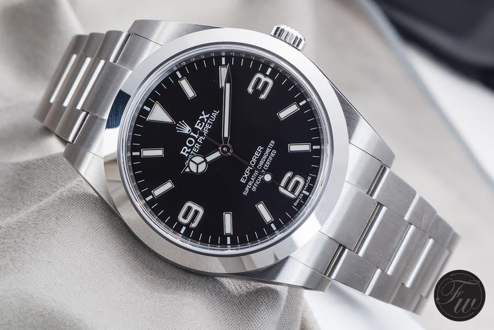 white gold rolex explorer